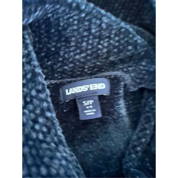 Lands' End Blue Mock Neck Chenille Sweater Size S Chic Comfy cozy soft classic - Picture 7 of 10